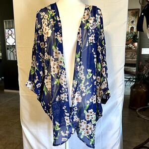Olrain Beachy Summer Kimono Floral Cover Up Size Large